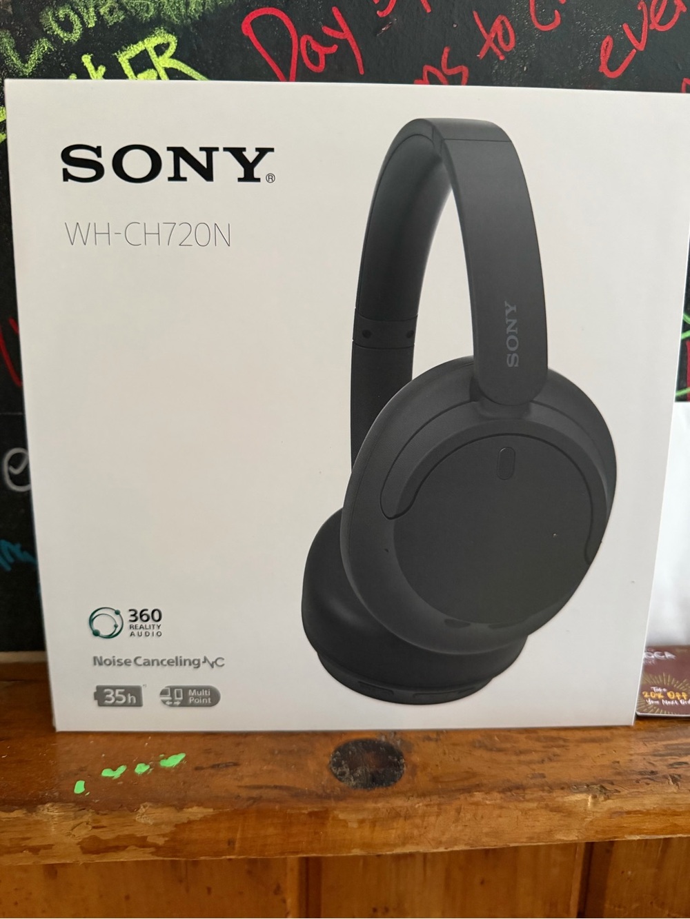 Sony WH-CH720N Over-Ear Wireless Headphones - Black